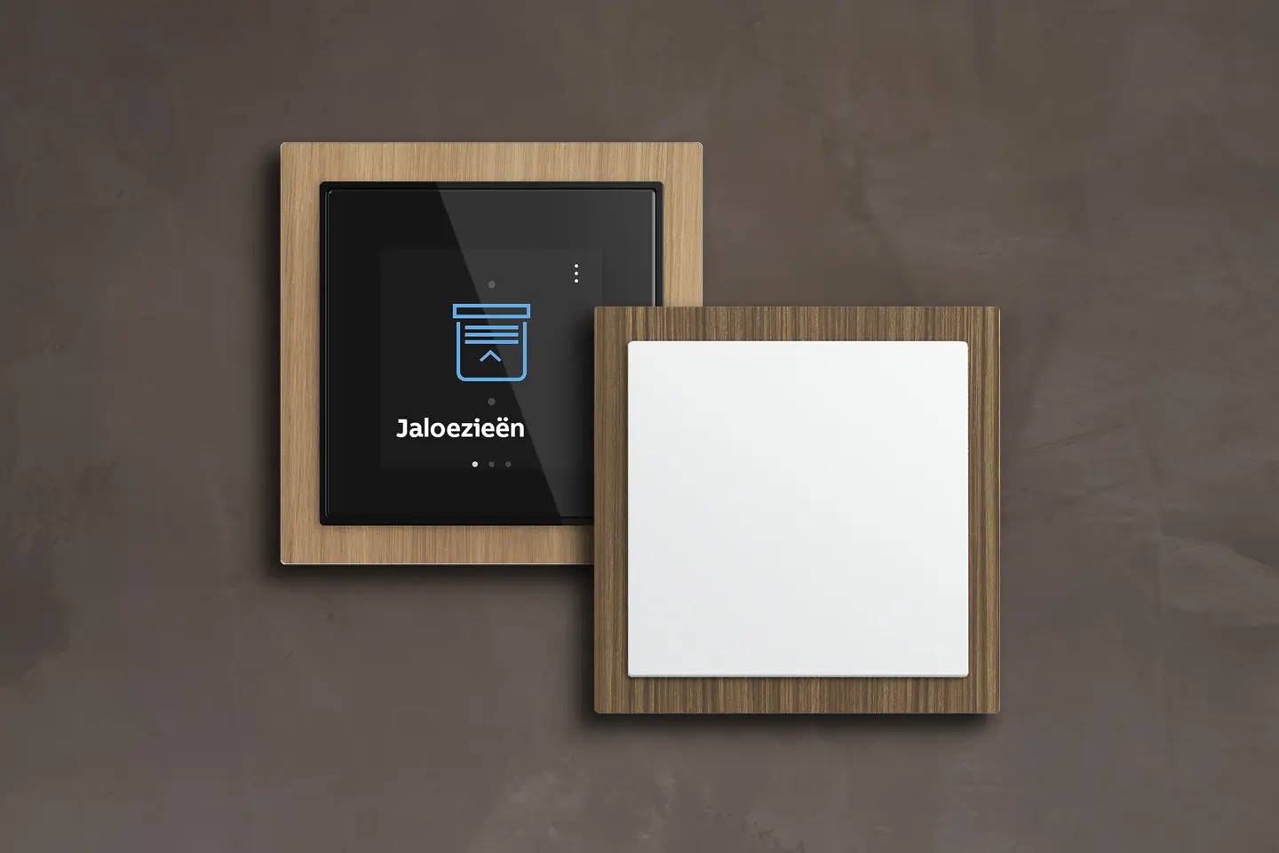 Design schakelaars in het bruin